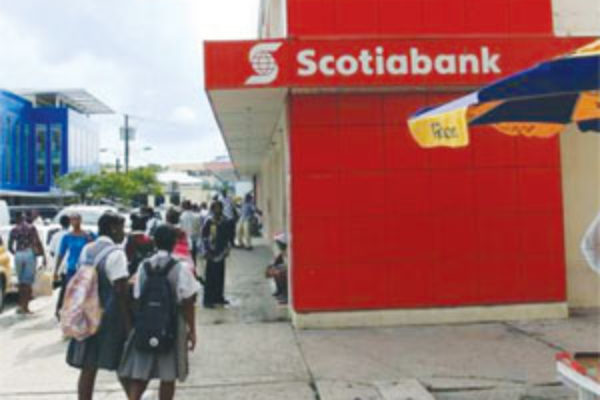 Image of Scotiabank's main branch in Castries.