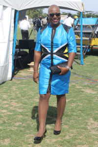 Micoud North MP, Dr. Gale Rigobert, steps out in style with her flag-themed attire.