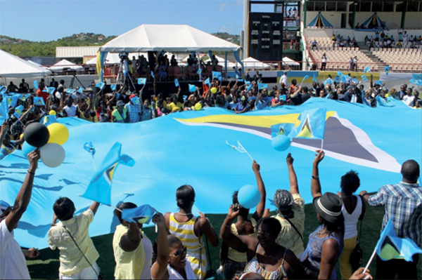 A scene from last year's Independence Day celebrations held at Beausejour Cricket Ground. [Photo: Stan Bishop]