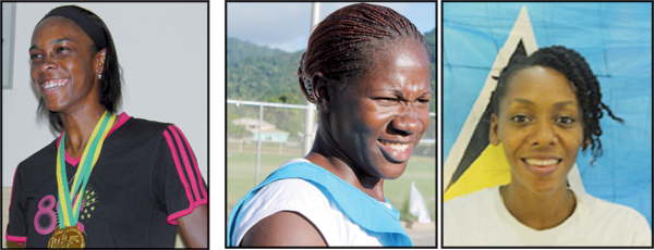 Senior Sportswoman of the year contenders: Levern Spencer, Shem Maxwell, Sancha Isidore.