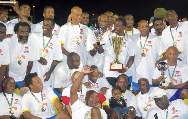 Caricom Masters celebrate championship win [Photo: Anthony De Beauville]