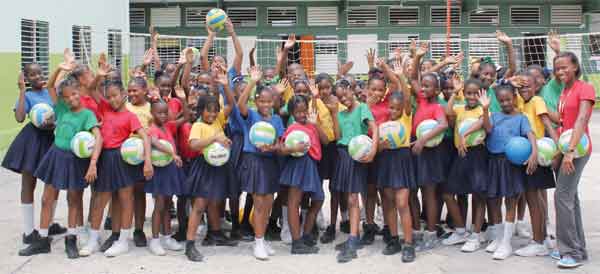 Ave Maria Primary young, aspiring and enthusiastic volleyball players. (Photo: Anthony De Beauville) 
