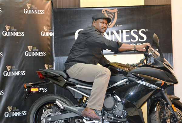 Anthony Evans and his prize motorcycle