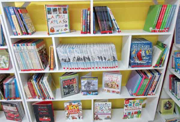 A section of the Morne du don School library
