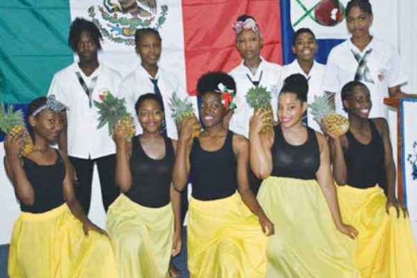 Students of the George Charles and Marigot Secondary Schools