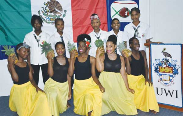 Students of the George Charles and Marigot Secondary Schools