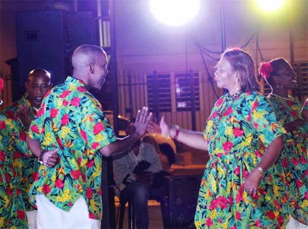 St. Lucians dancing away