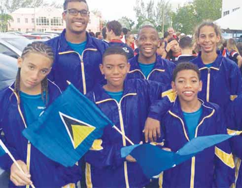 Image: Team St. Lucia at CCCAN Runaka Daniel Jordon Augier, Katie Kyle, Jayhan Odlum Smith, Terrel Monplaisir, Ethan Dyle Elliott and Jumar Archibald.
