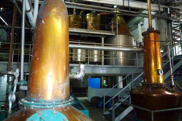 Image of inside St. Lucia Distillers plant at Roseau.