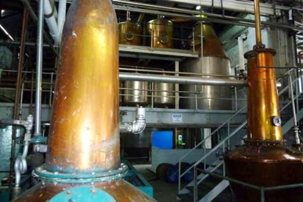 Image of inside St. Lucia Distillers plant at Roseau.