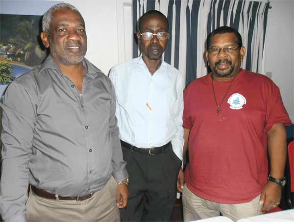 Image: Right to left Kingsley St.Hill (St. Lucia); Milton Coy (Grenada) and Junior Bacchus (St. Vincent & the Grenadines)