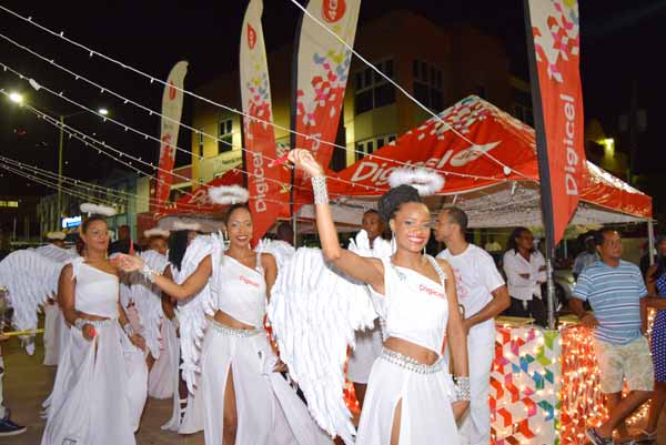 Image: Digicel’s “angels” heralding the “Brighten Your Christmas” promotion.