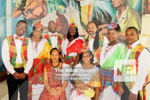 Image: Some members of the Claralites Folk and Traditional Dance Group at the Church of the Holy Family, Jacmel, in October. [PHOTO: Stan Bishop]