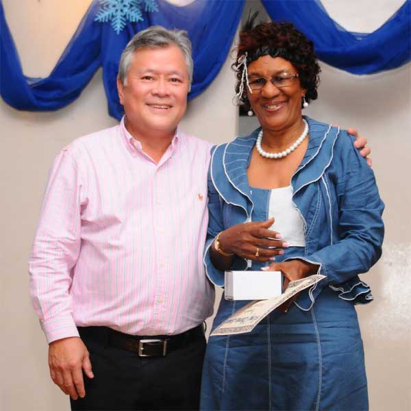 Long-standing Staff, Veronica Henry with Owner, Mr. Gary “Butch” Hendrickson.