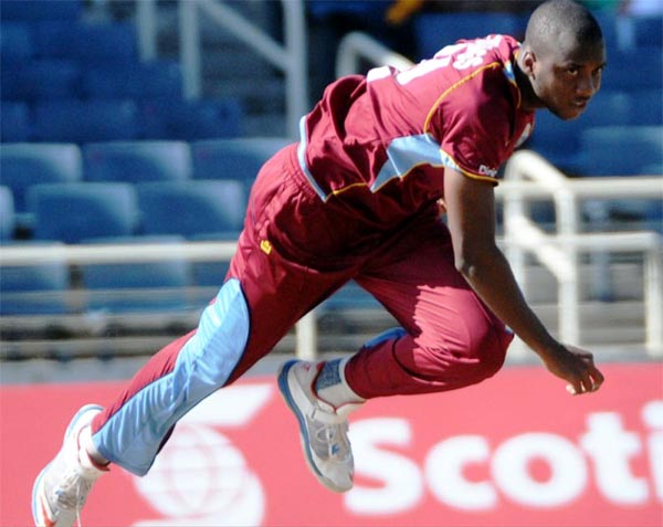 Image: Miguel Cummins in delivery stride. (PHOTO: WICB Media)