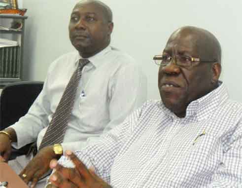 Image: L-R CSA President Cletus Cyril and general secretary Wilfred Pierre.