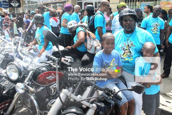 These cool riders were among the flood of bikes and other bikers at the bikers extravaganza.