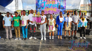 Yandi J (fifth from left) continues to lead - students once again win the championship for Sir Ira Simmons