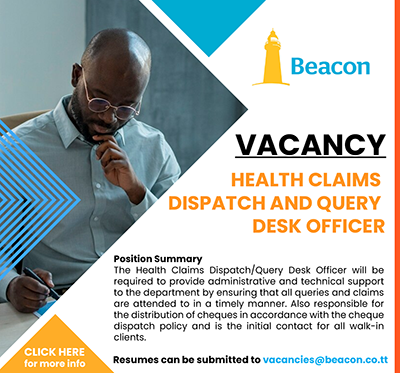 Beacon Insurance is looking for a Health Claims Dispatch and Query Desk Officer. Tap/click here for details.