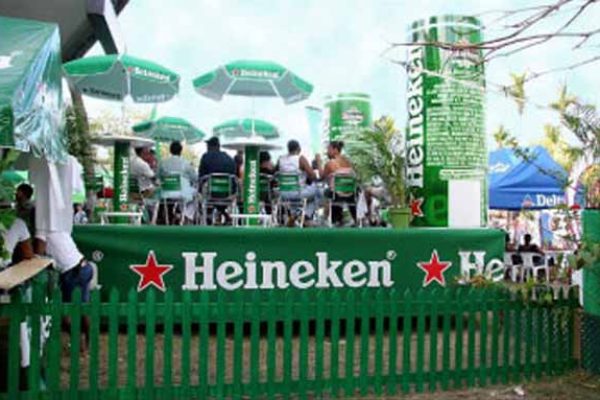 Image: Heineken beer garden at St. Lucia Jazz Festival.