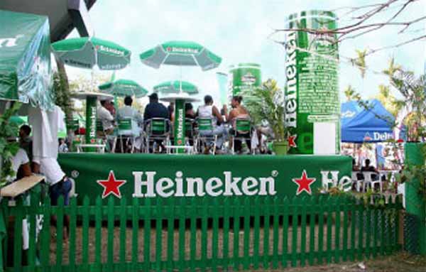 Image: Heineken beer garden at St. Lucia Jazz Festival.