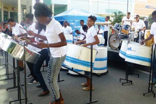Image: Laborie Steel Orchestra enjoys performance at Artists Market
