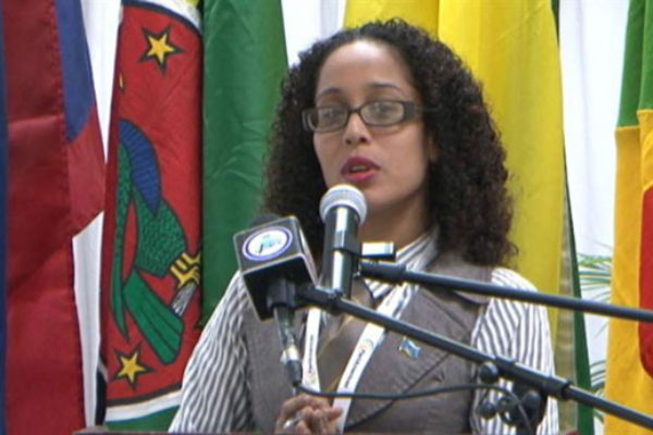 img:One of Ms Alisha Ally’s first assignments is coordination of the CARICOM Reparations Baton Relay planned for Octobr 29 to coincide with a Jounen Kweyol Reparations Youth Rally on Derek Walcott Square in Castries.