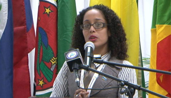 img:One of Ms Alisha Ally’s first assignments is coordination of the CARICOM Reparations Baton Relay planned for Octobr 29 to coincide with a Jounen Kweyol Reparations Youth Rally on Derek Walcott Square in Castries.