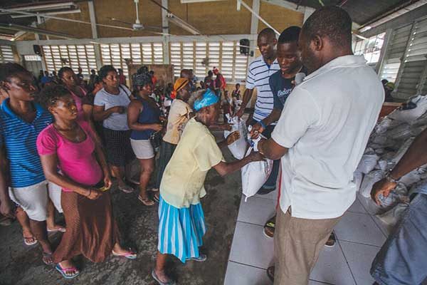iMAGE: Sandals distributing relief supplies in Haiti