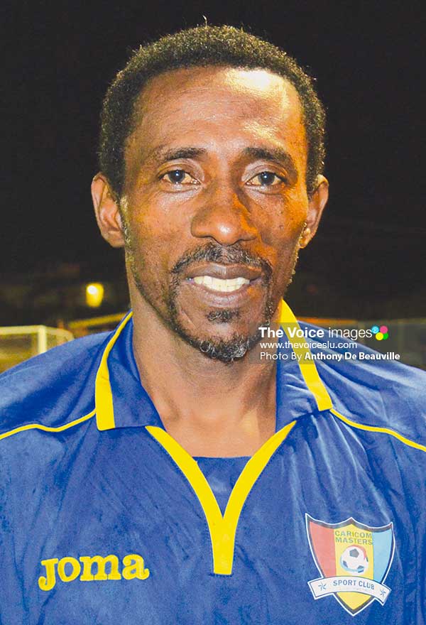Image: Caricom Masters hat-trick goal scorer Roger  Celestine 