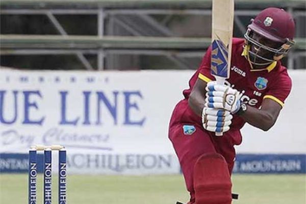 Image: Left-hander Jonathan Carter plays through the on-side during his 54 against Sri Lanka in the Tri-Nations Series on Wednesday. (Photo courtesy WICB Media)