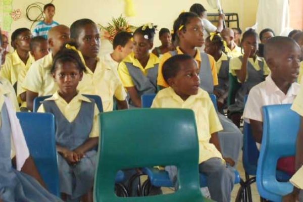 Image: Students of the Vieux Fort Special Education Centre.