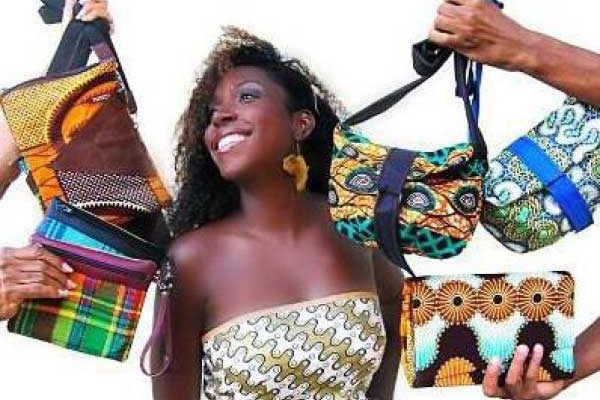 Image: Taribba showing off some of her bags