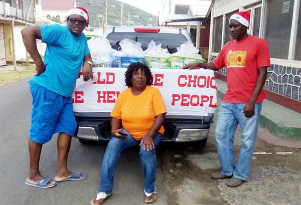 Image: A van loaded with goodies for Dennery elderly.