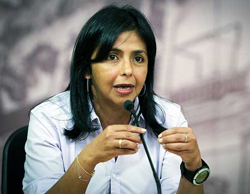 Image of Venezuela’s foreign minister, Delcy Rodriguez