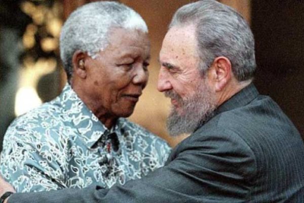 Image of Mandela and Castro