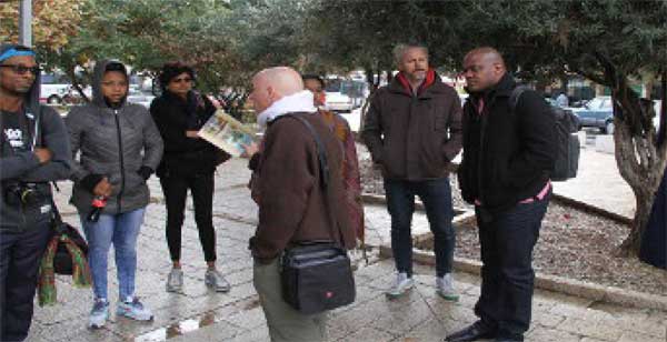 Image: The eight CARICOM journalists visited a number of historical sites in Israel, including Nazareth. (CMC photo)
