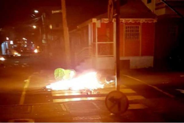 Image: A scene in Roseau on Tuesday night. [PHOTO: Dominica News Online]