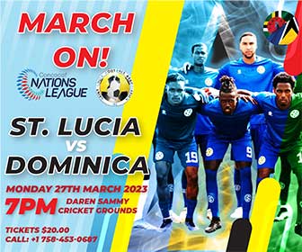 Concacaf Nations League, St. Lucia vs Dominica. March 27th, 2023 at 7PM.