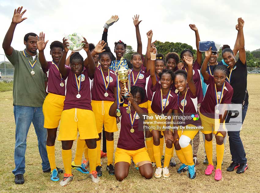 Image: Soufriere celebrate their victory (Photo: Anthony De Beauville)