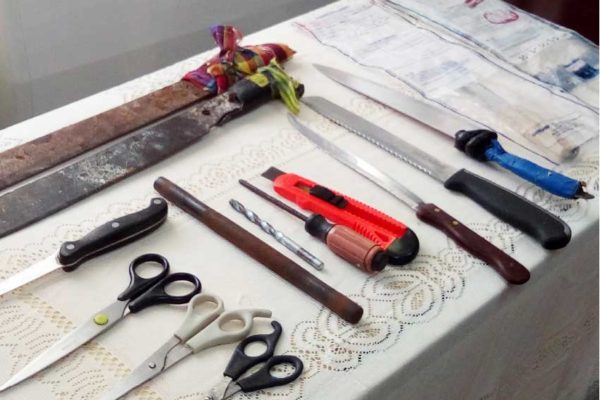 Image: Weapons from students.[PHOTO: By PhotoMike]