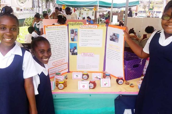 Image: Ave Marie Girls Primary with their Vegetable Jam
