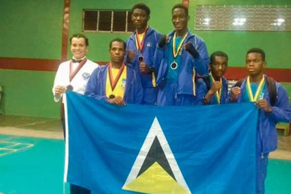Image: The Saint Lucian boxing contingent.