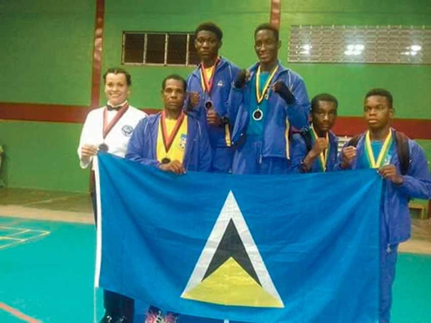 Image: The Saint Lucian boxing contingent.