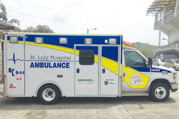 Image: The recently-acquired ambulance.