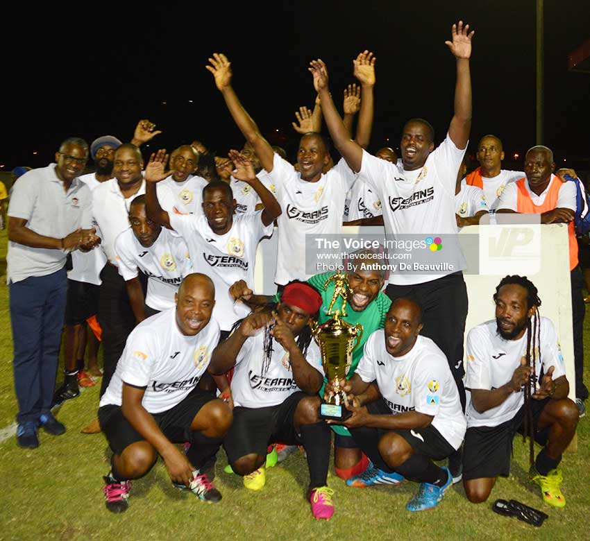 Image: Saint Lucia All Stars celebrate their victory (Photo: Anthony De Beauville)