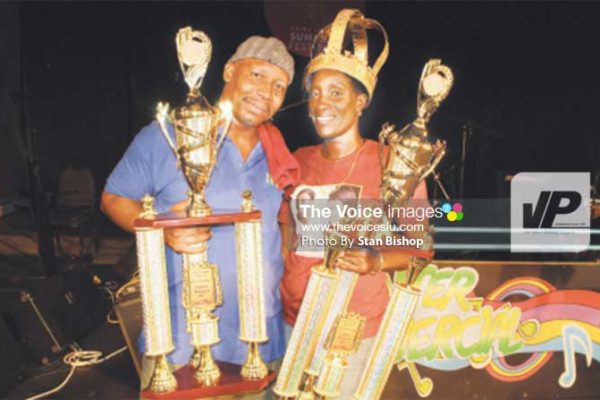 Image: Spoiler and Lilly with their trophies.
