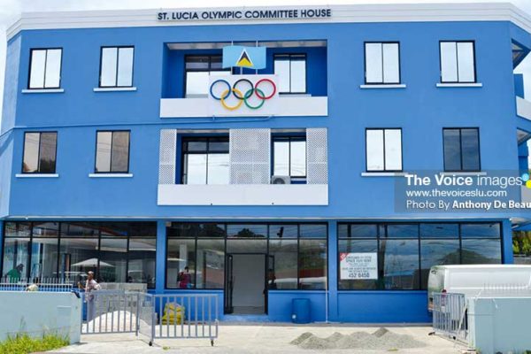 Image: St. Lucia Olympic Committee Inc.’s new headquarters at Vide Boutielle. (PHOTO: Anthony De Beauville)