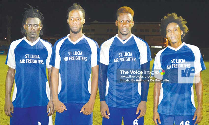 Image: (L-R) Troy Greenidge, Amaris Lorde, Melvin Doxilly and Elijah Louis. (PHOTO: Anthony De Beauville)