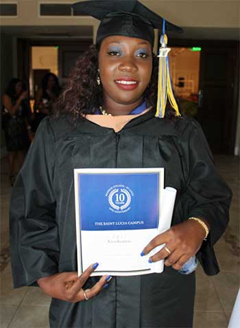 Image: Dominican student, Ashley Celestine, is trying to make up for her losses.